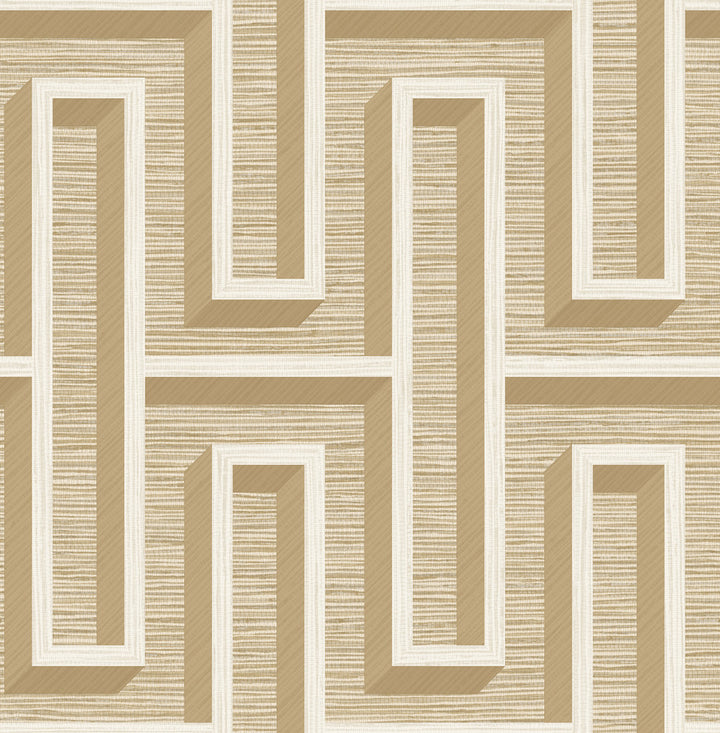Henley Taupe Geometric Grasscloth Wallpaper by Advantage Fusion Covers about 56.4 square feet 20.5-in by 33-ft long roll Unpasted 20.9 - Fabric Carolina -