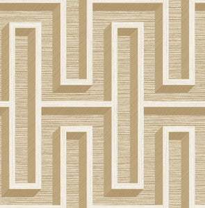 Henley Taupe Geometric Grasscloth Wallpaper by Advantage