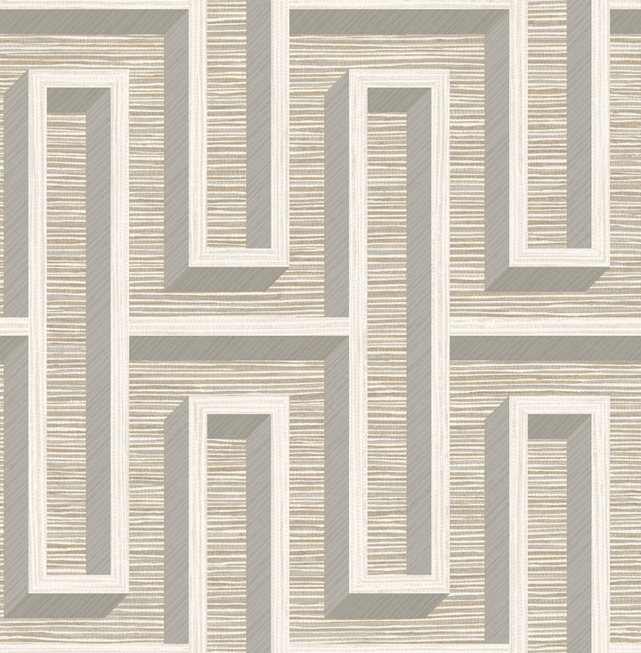 Henley Wheat Geometric Grasscloth Wallpaper by Advantage Fusion Covers about 56.4 square feet 20.5-in by 33-ft long roll Unpasted 20.9 - Fabric Carolina -