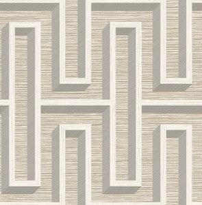 Henley Wheat Geometric Grasscloth Wallpaper by Advantage