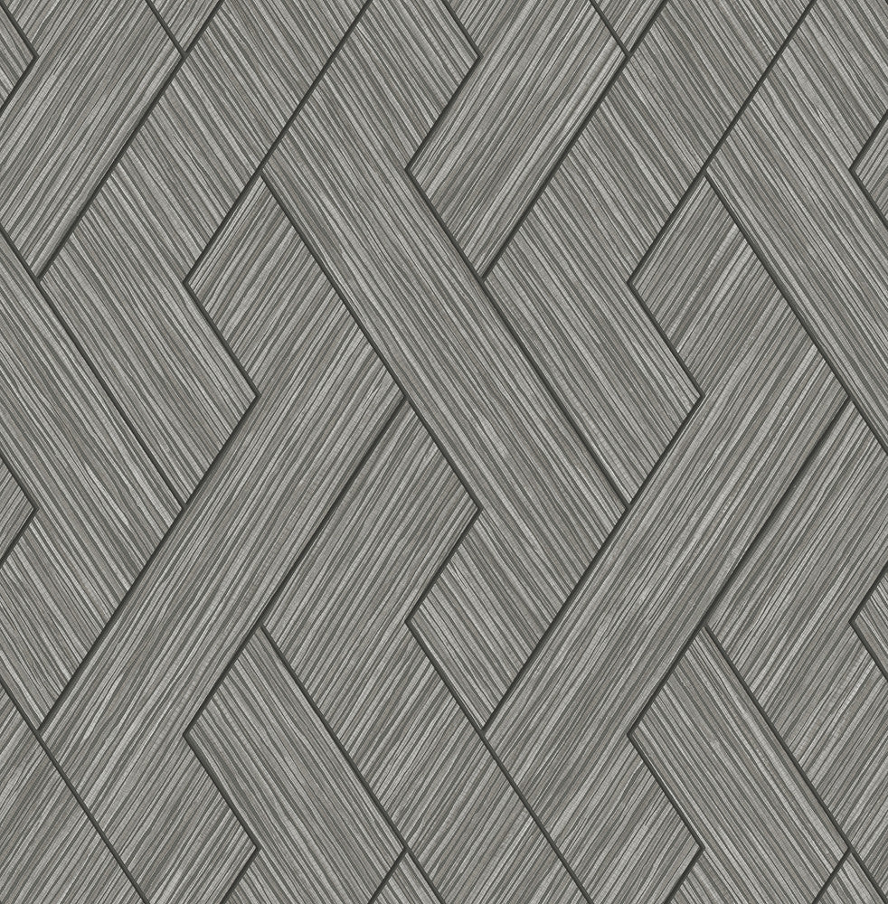 Ember Grey Geometric Basketweave Wallpaper by Advantage Fusion Covers about 56.4 square feet 20.5-in by 33-ft long roll Unpasted 20.9 - Fabric Carolina -