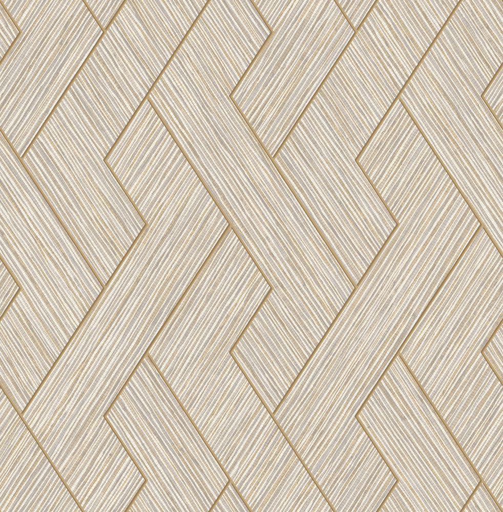 Ember Taupe Geometric Basketweave Wallpaper by Advantage Fusion Covers about 56.4 square feet 20.5-in by 33-ft long roll Unpasted 20.9 - Fabric Carolina -