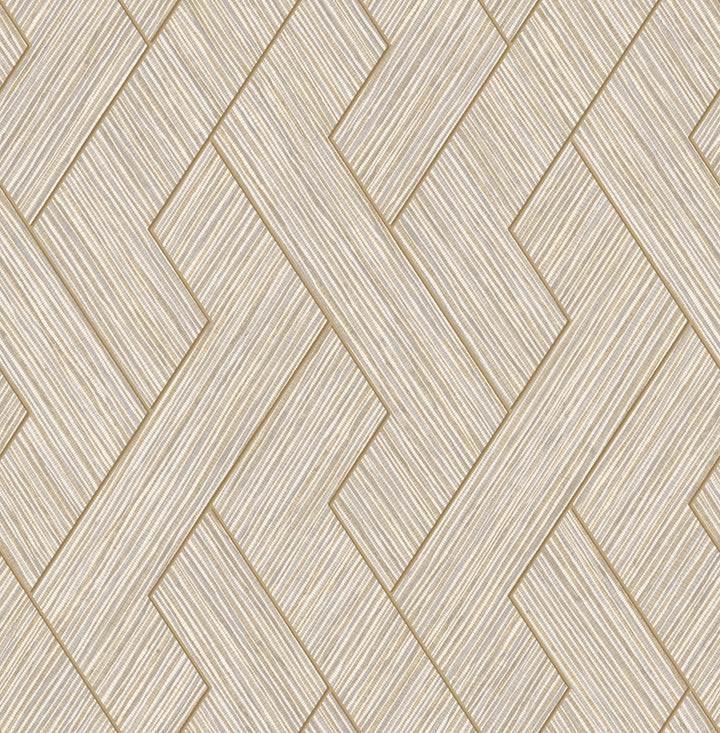 Ember Taupe Geometric Basketweave Wallpaper by Advantage Fusion Covers about 56.4 square feet 20.5-in by 33-ft long roll Unpasted 20.9 - Fabric Carolina -