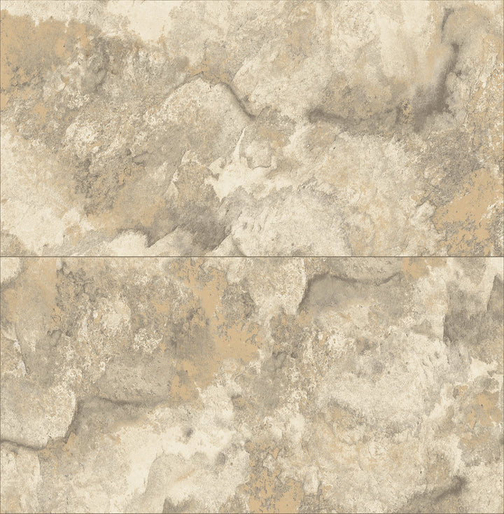 Aria Neutral Marbled Tile Wallpaper by Advantage Fusion Covers about 56.4 square feet 20.5-in by 33-ft long roll Unpasted 10.4 - Fabric Carolina -