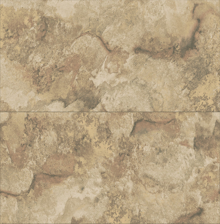 Aria Light Brown Marbled Tile Wallpaper by Advantage Fusion Covers about 56.4 square feet 20.5-in by 33-ft long roll Unpasted 10.4 - Fabric Carolina -