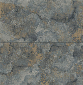 Aria Slate Marbled Tile Wallpaper by Advantage