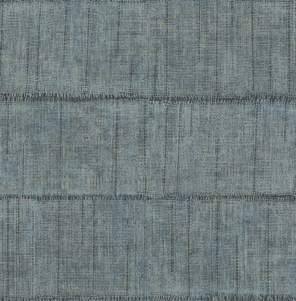 Blake Denim Texture Stripe Wallpaper by Advantage Fusion Covers about 56.4 square feet 20.5-in by 33-ft long roll Unpasted 6.9 - Fabric Carolina -