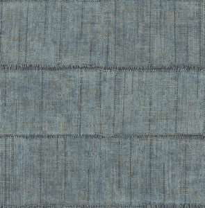Blake Denim Texture Stripe Wallpaper by Advantage