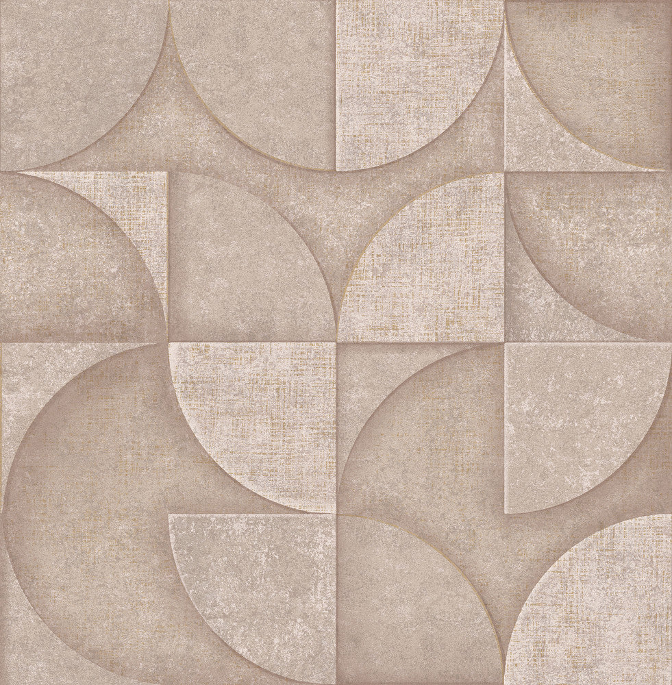 Addison Blush Retro Geo Wallpaper by Advantage Fusion Covers about 56.4 square feet 20.5-in by 33-ft long roll Unpasted 20.9 - Fabric Carolina -