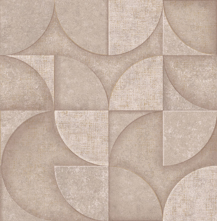 Addison Blush Retro Geo Wallpaper by Advantage Fusion Covers about 56.4 square feet 20.5-in by 33-ft long roll Unpasted 20.9 - Fabric Carolina -