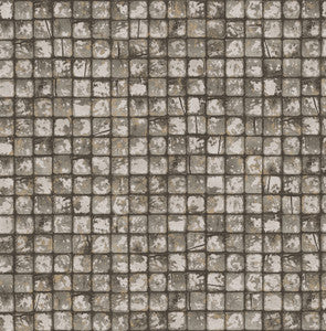 Kingsley Grey Tiled Wallpaper by Advantage