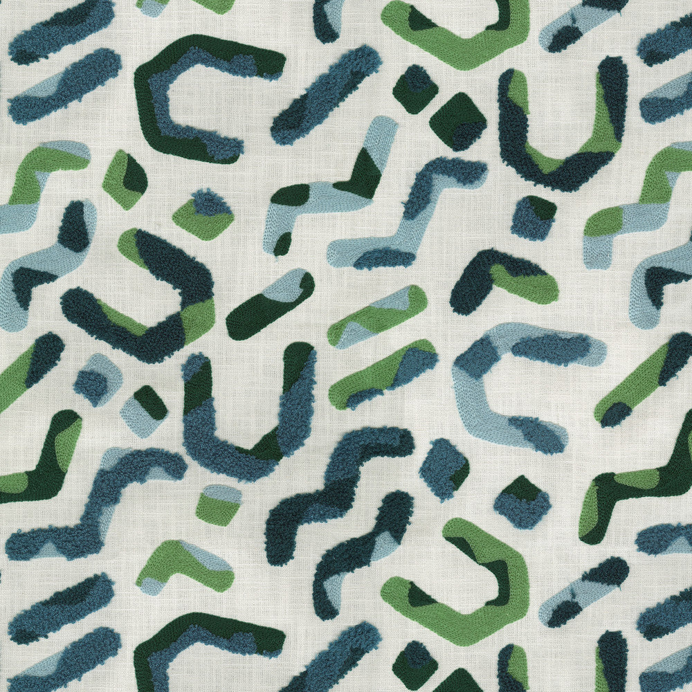 Tagged Emb Aegean 412531 by PKL Studio Fabric Base 100% cotton Emb: 100% acrylic India 51000 Horizontal: 17.25 and Vertical: 15.25 54 - Fabric Carolina -