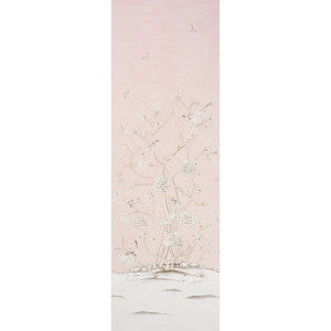 Chinois Palais Vinyl Panel Blush 5010160 by Schumacher Wallpaper