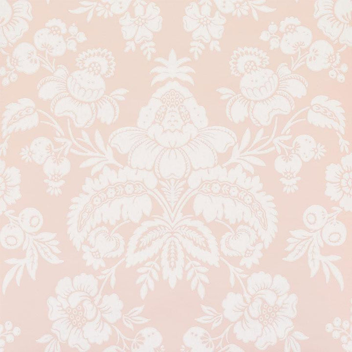 Simone Damask Blush 5009611 by Schumacher Wallpaper New Traditional 10.5" - Fabric Carolina -