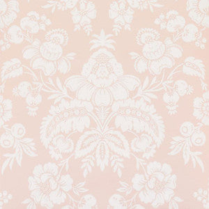 Simone Damask Blush 5009611 by Schumacher Wallpaper