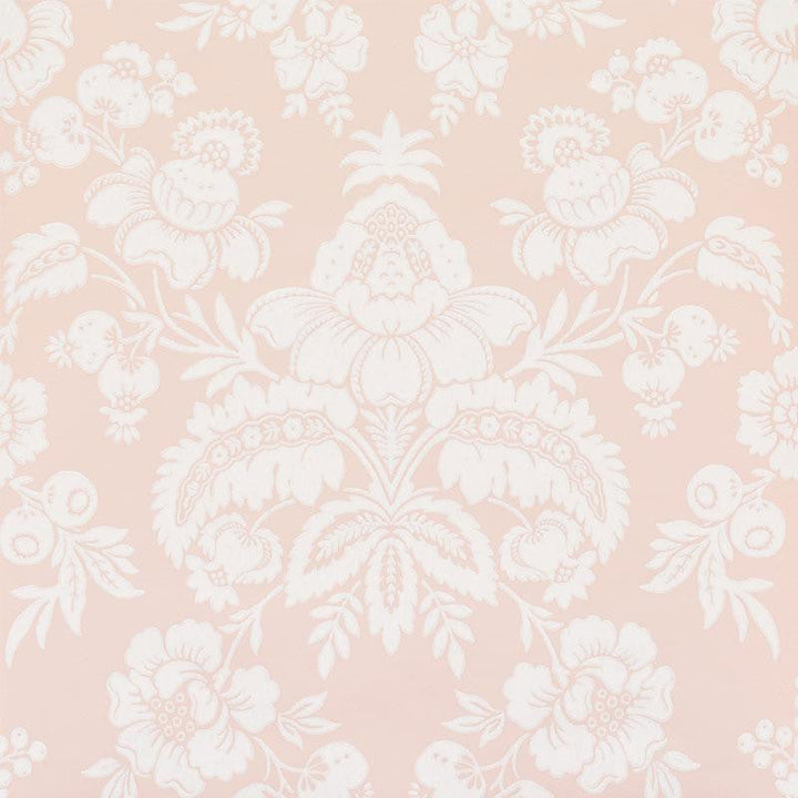 Simone Damask Blush 5009611 by Schumacher Designer Wallpaper New Traditional 10.5" - Swanky Fabrics -
