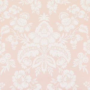 Simone Damask Blush 5009611 by Schumacher Wallpaper