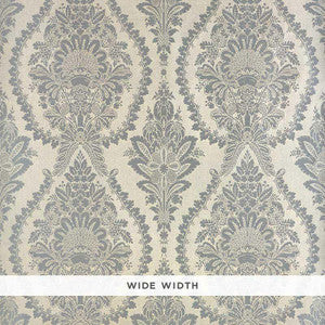 Incandescence Damask Burnished Silver 5007380 by Schumacher Wallpaper