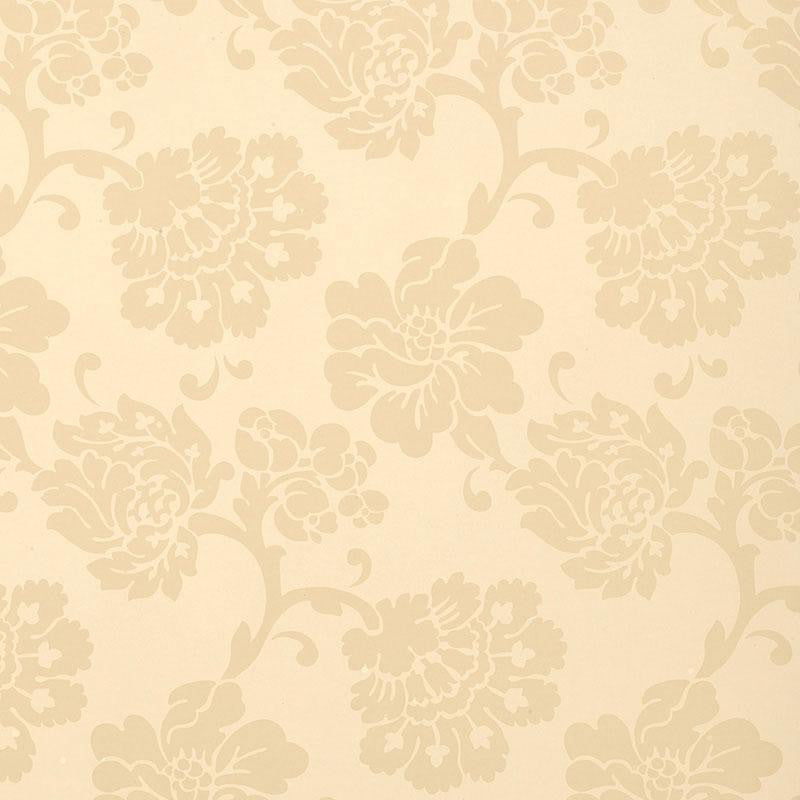 Albero Floreale Damask Bisque 5003623 by Schumacher Designer Wallpaper Palazzo 13.5" - Swanky Fabrics -