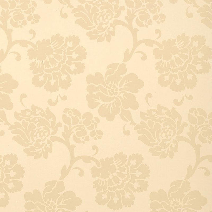 Albero Floreale Damask Bisque 5003623 by Schumacher Wallpaper Palazzo 13.5" - Fabric Carolina -