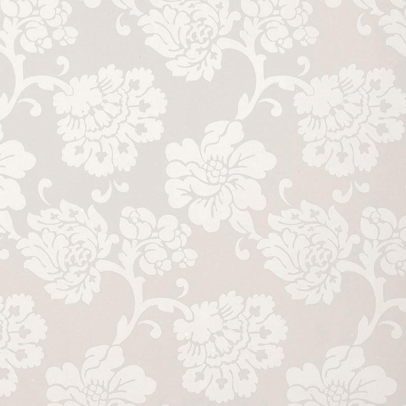 Albero Floreale Damask Grey 5003624 by Schumacher Designer Wallpaper Palazzo 13.5" - Swanky Fabrics -