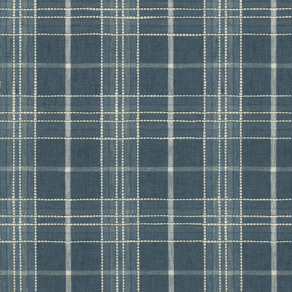 Malcolm Plaid Indigo 412571 by PKL Studio Fabric 42% polyester, 42% cotton, 11% rayon, 5% linen India 33500 Horizontal: 4.63 and Vertical: 4.63 54 - Fabric Carolina -