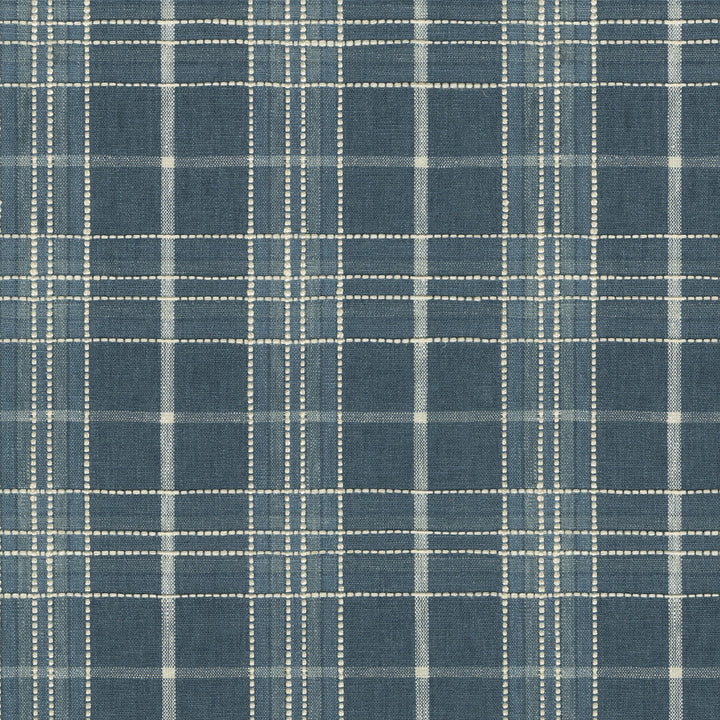 Malcolm Plaid Indigo 412571 by PKL Studio Fabric 42% polyester, 42% cotton, 11% rayon, 5% linen India 33500 Horizontal: 4.63 and Vertical: 4.63 54 - Fabric Carolina -