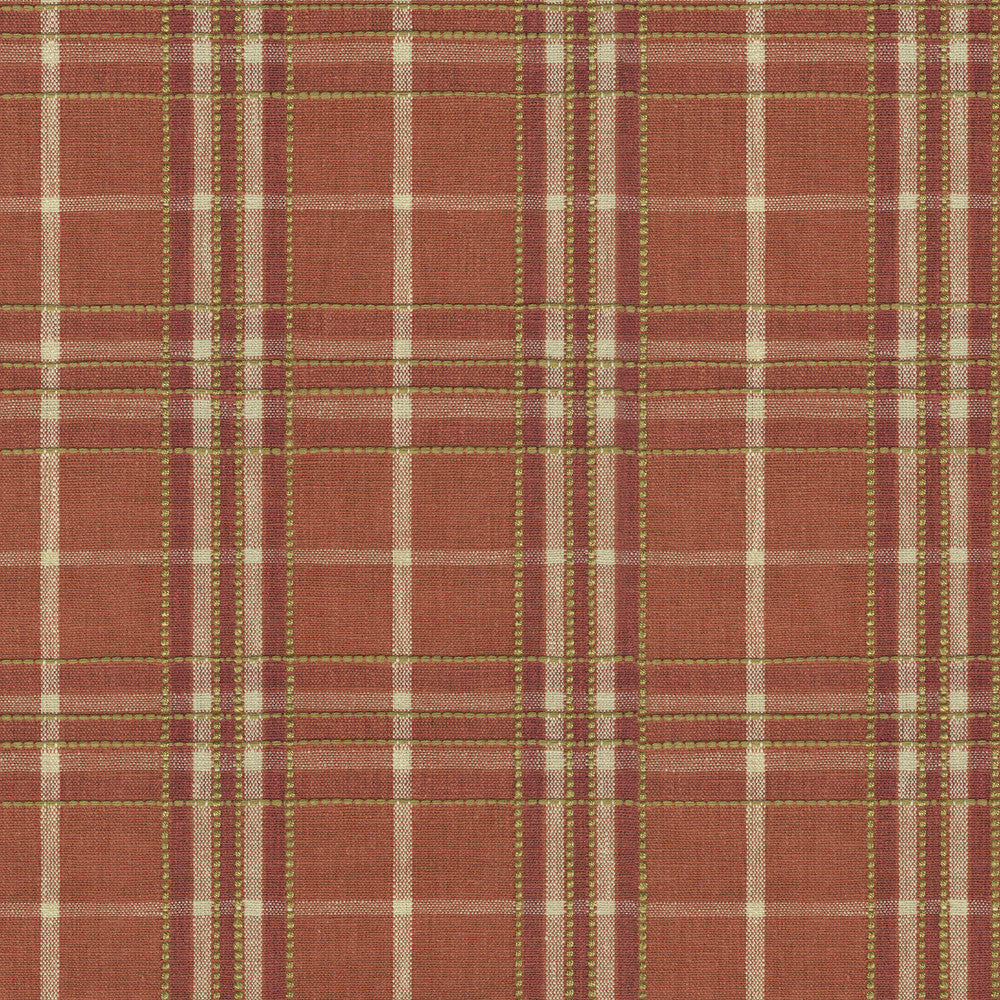 Malcolm Plaid Cinnabar 412573 by PKL Studio Fabric 42% polyester, 42% cotton, 11% rayon, 5% linen India 33500 Horizontal: 4.63 and Vertical: 4.63 54 - Fabric Carolina -