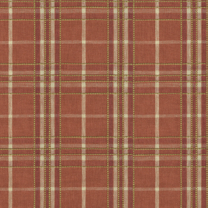 Malcolm Plaid Cinnabar 412573 by PKL Studio Fabric 42% polyester, 42% cotton, 11% rayon, 5% linen India 33500 Horizontal: 4.63 and Vertical: 4.63 54 - Fabric Carolina -