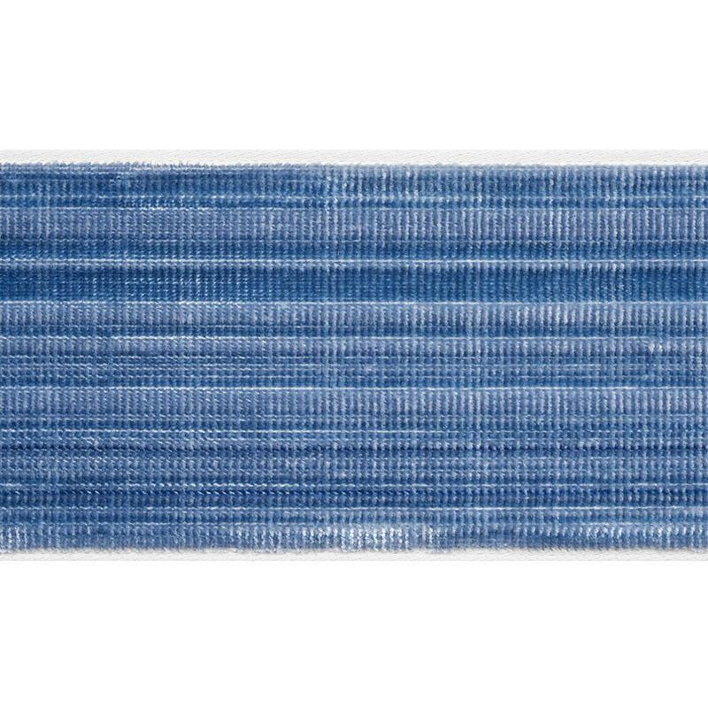 Gaspard Velvet Tape Wide Sapphire 74243 by Schumacher Trim Statement Trims - Fabric Carolina -