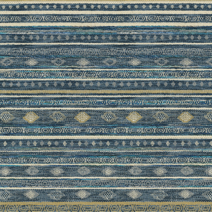 Trailhead Stripe Lapis 412830 by PKL Studio Fabric 82% polyester, 18% cotton India 51000 Horizontal: 3.38 and Vertical: 15.5 54 - Fabric Carolina -