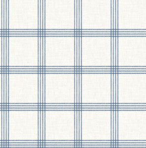 Twain Denim Plaid Wallpaper by Chesapeake