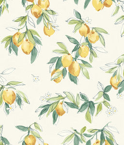Lemonade Yellow Citrus Wallpaper by Chesapeake