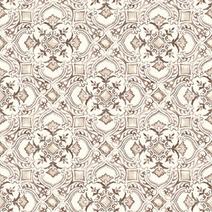 Marjoram Blush Floral Tile Wallpaper by Chesapeake