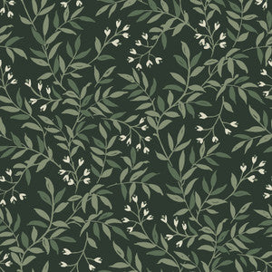 Senna Evergreen Budding Vines Wallpaper by Chesapeake