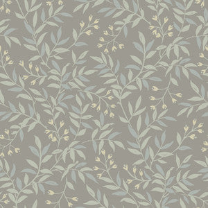 Senna Silver Budding Vines Wallpaper by Chesapeake