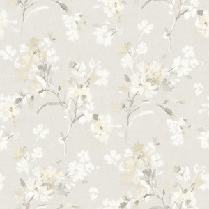 Azalea Neutral Floral Branches Wallpaper by Chesapeake