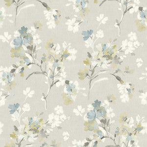 Azalea Light Grey Floral Branches Wallpaper by Chesapeake