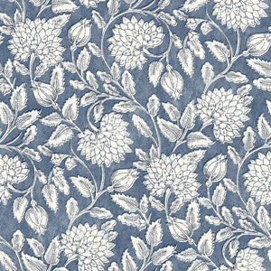 Vadouvan Navy Jacobean Trail Wallpaper by Chesapeake