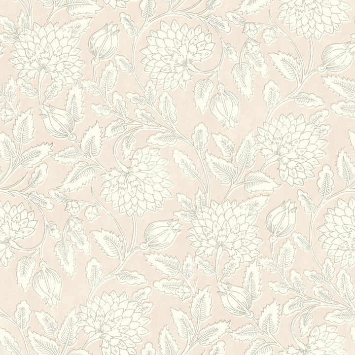Vadouvan Blush Jacobean Trail Wallpaper by Chesapeake Wildflower Covers about 56.4 square feet 20.5-in by 33-ft long roll Prepasted 20.5 - Fabric Carolina -