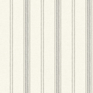 Lovage Charcoal Linen Stripe Wallpaper by Chesapeake