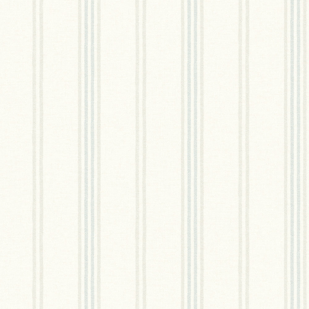 Lovage Aqua Linen Stripe Wallpaper by Chesapeake Wildflower Covers about 56.4 square feet 20.5-in by 33-ft long roll Prepasted 0 - Fabric Carolina -