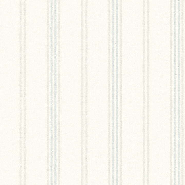 Lovage Aqua Linen Stripe Wallpaper by Chesapeake Wildflower Covers about 56.4 square feet 20.5-in by 33-ft long roll Prepasted 0 - Fabric Carolina -