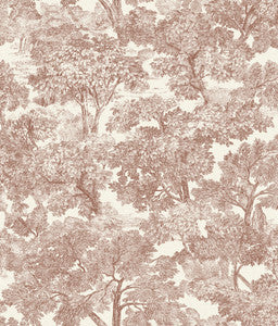 Spinney Red Toile Wallpaper by Chesapeake