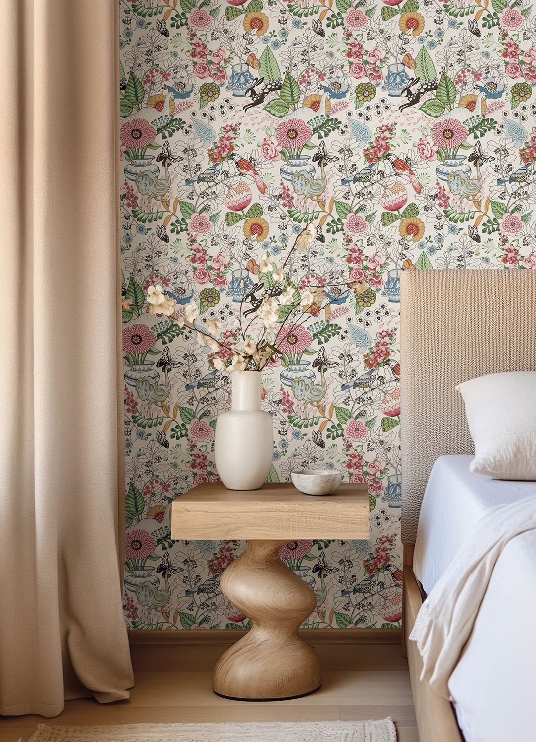 Whimsy Multicolor Fauna Wallpaper by A-Street Prints Designer