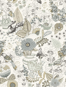Whimsy Neutral Fauna Wallpaper by A-Street Prints