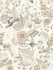 Whimsy Coral Fauna Wallpaper by A-Street Prints