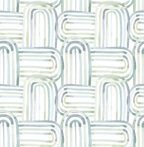 Lolly Teal Arches Wallpaper by A-Street Prints
