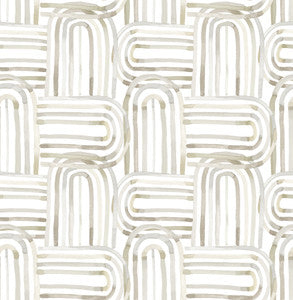 Lolly Beige Arches Wallpaper by A-Street Prints