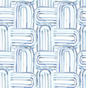 Lolly Blue Arches Wallpaper by A-Street Prints